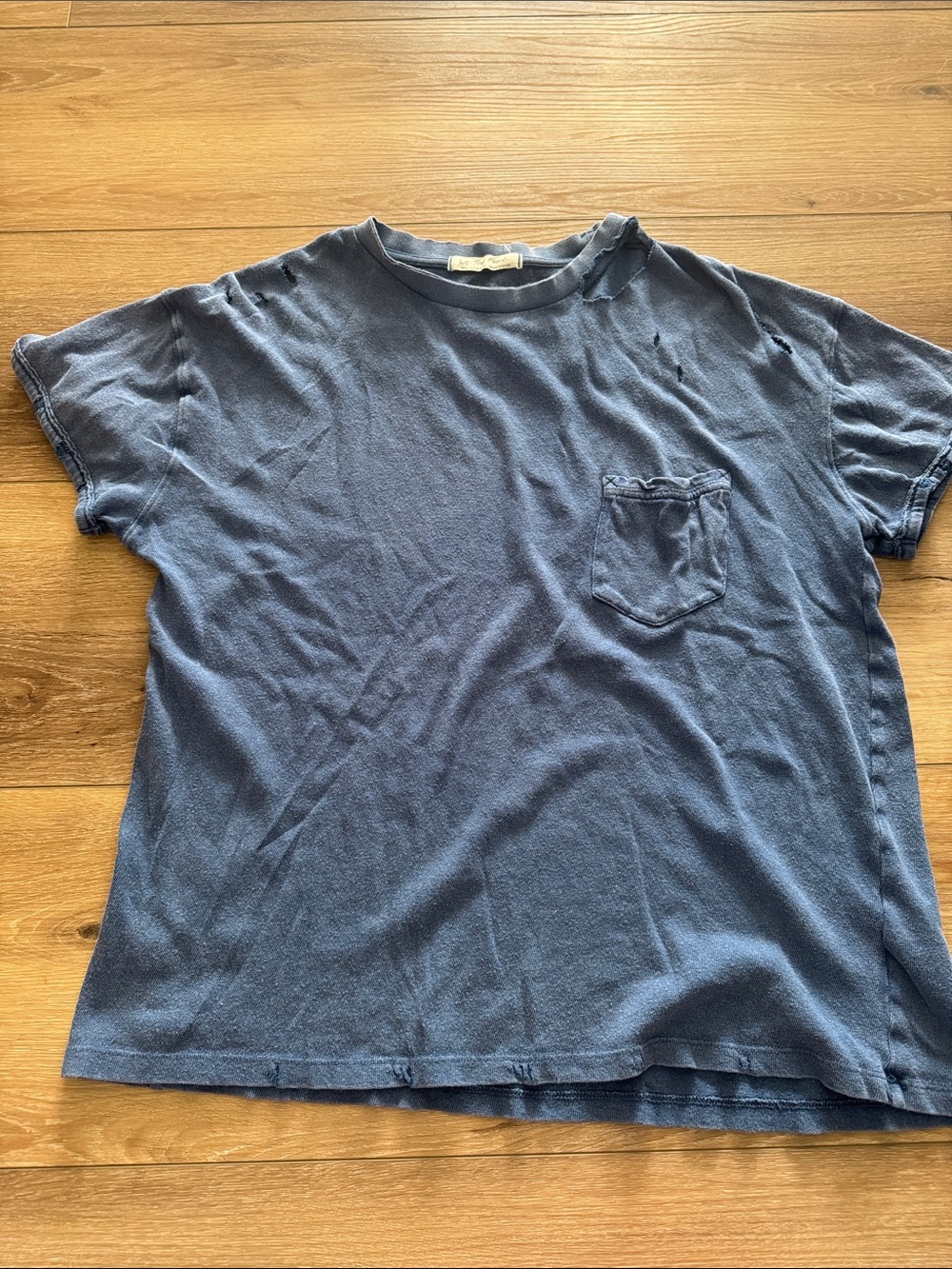 We The Free Women's Short Sleeve Pocket Tee in Washed Blue